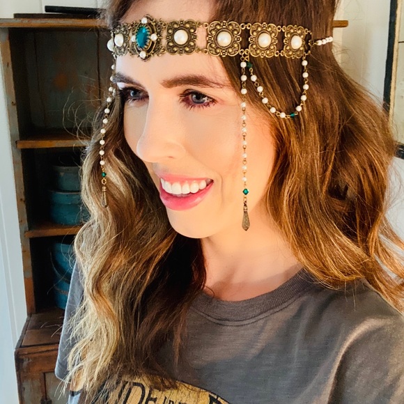 Renaissance Fair Jewelry - ♥️ Renaissance Fair ♥️ Pearl Metal Headpiece